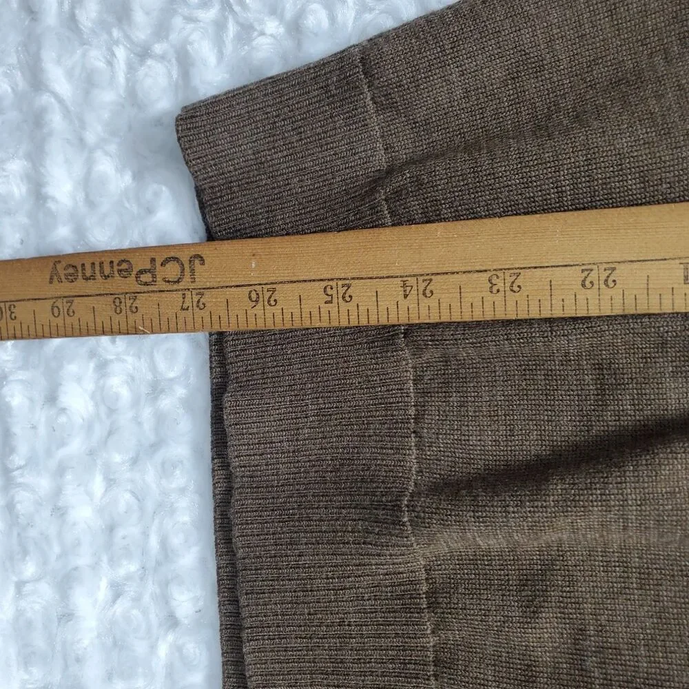 Banana Republic Extra Fine Merino V-Neck Sweater Mens M Brown Pullover
